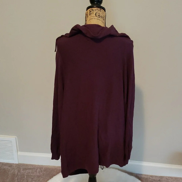 The Limited Purple Shrug with Long Sleeves and Relaxed Fit - Picture 3 of 5